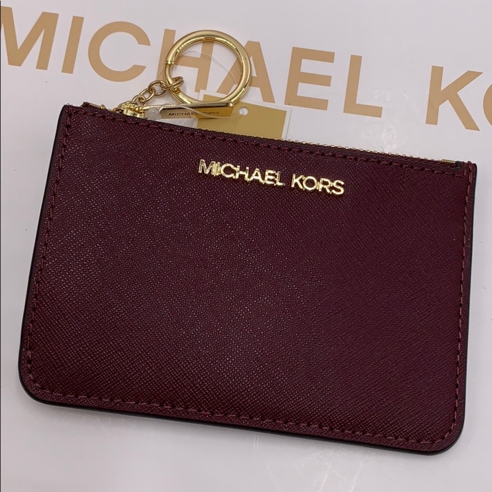 MICHAEL KORS JET SET TRAVEL SM TZ COINPOUCH W ID - Picture 1 of 16